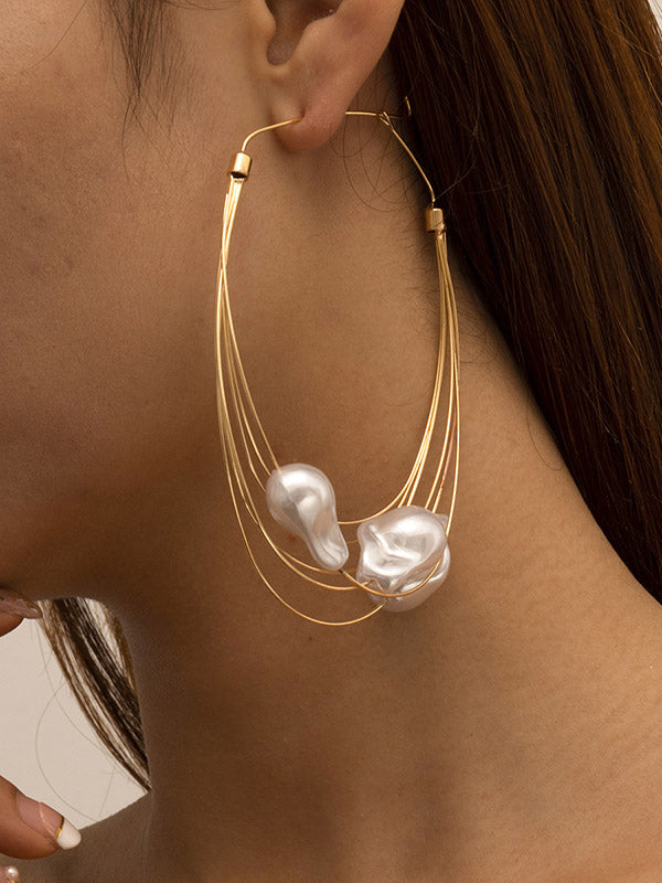 Normcore Tasseled Pearl Earrings