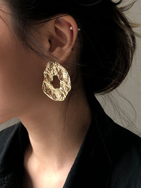 Vintage Original Statement Irregular Geometric Earrings