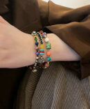 Chinese Style Alloy Weaving Agate Beading Little Elephant Charm Bracelet