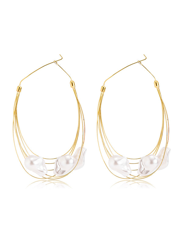Normcore Tasseled Pearl Earrings