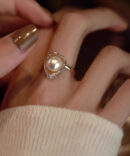 Original Design Gold Copper Alloy Pearl Rings