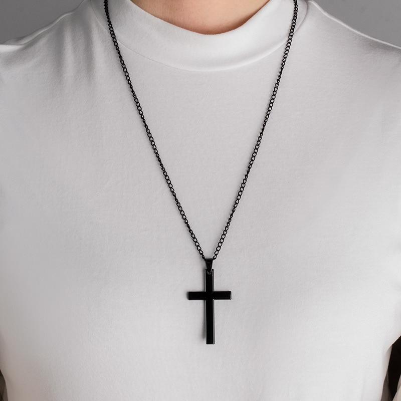 GOTH CROSS CHAINED UNISEX NECKLACE