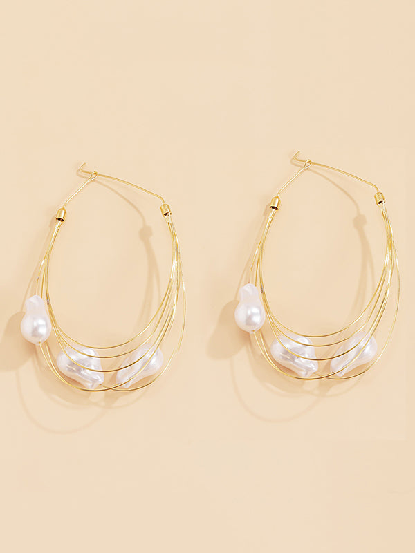 Normcore Tasseled Pearl Earrings