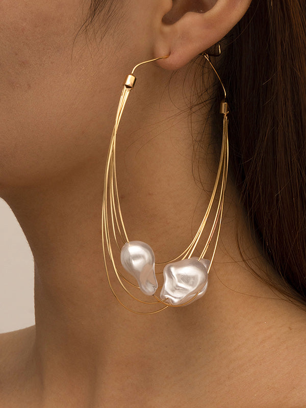 Normcore Tasseled Pearl Earrings