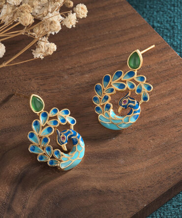 Vintage Peacock Shape Earrings Accessories