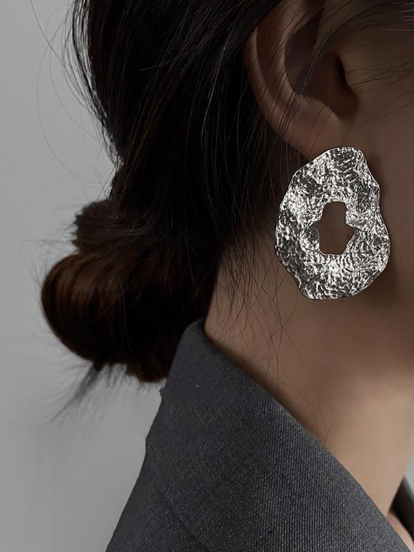 Vintage Original Statement Irregular Geometric Earrings