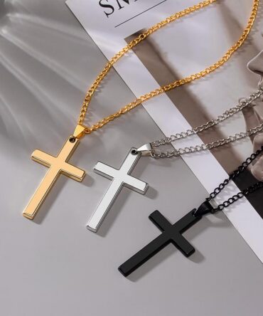 GOTH CROSS CHAINED UNISEX NECKLACE