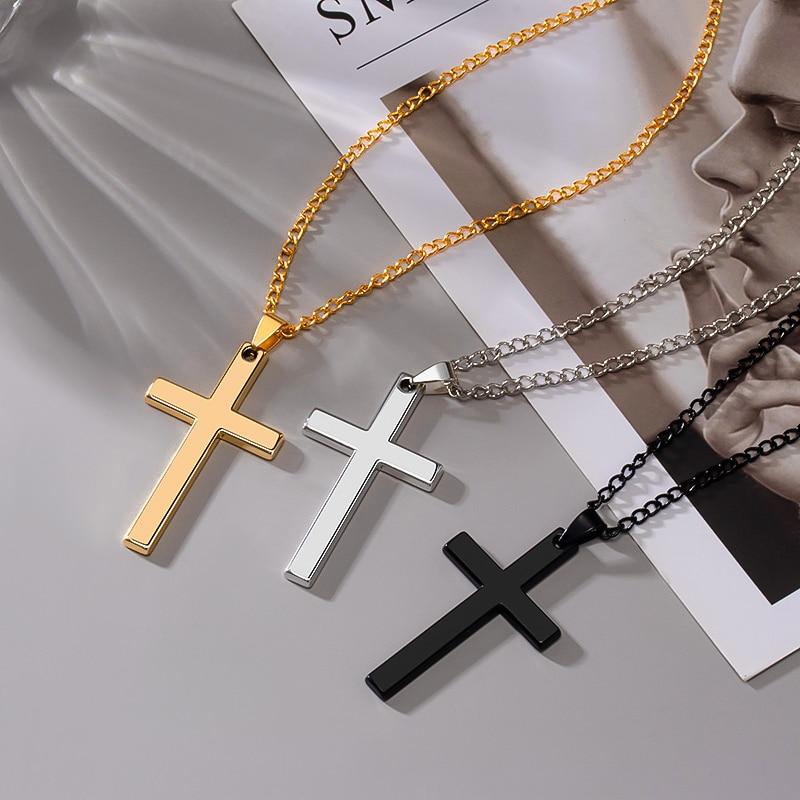 GOTH CROSS CHAINED UNISEX NECKLACE