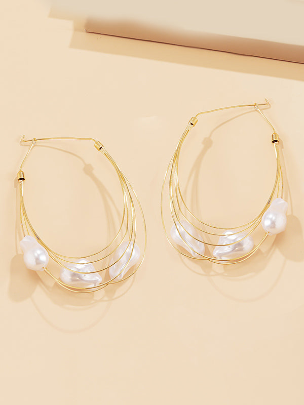Normcore Tasseled Pearl Earrings