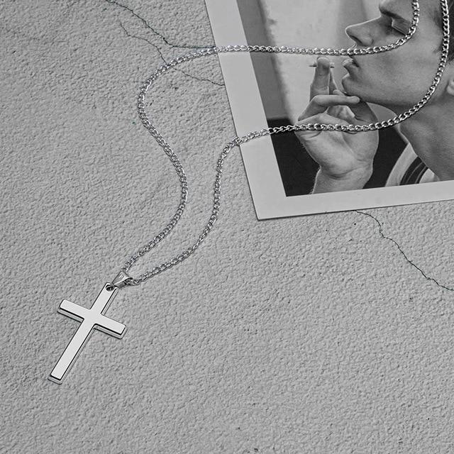 GOTH CROSS CHAINED UNISEX NECKLACE