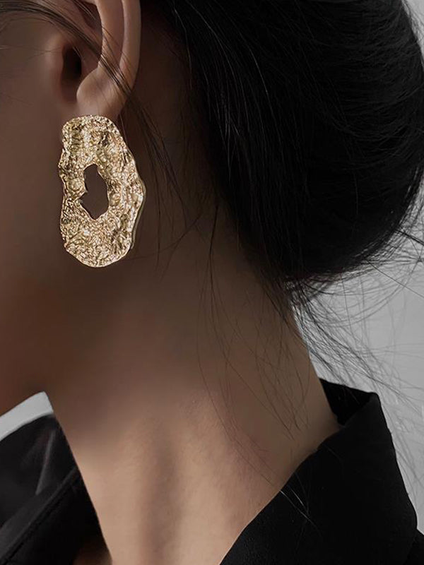 Vintage Original Statement Irregular Geometric Earrings