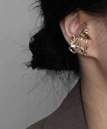 Elegant Statement Alloy Leaves 1 Piece Single Earring