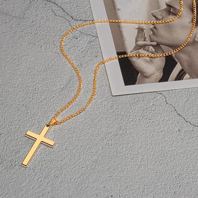 GOTH CROSS CHAINED UNISEX NECKLACE