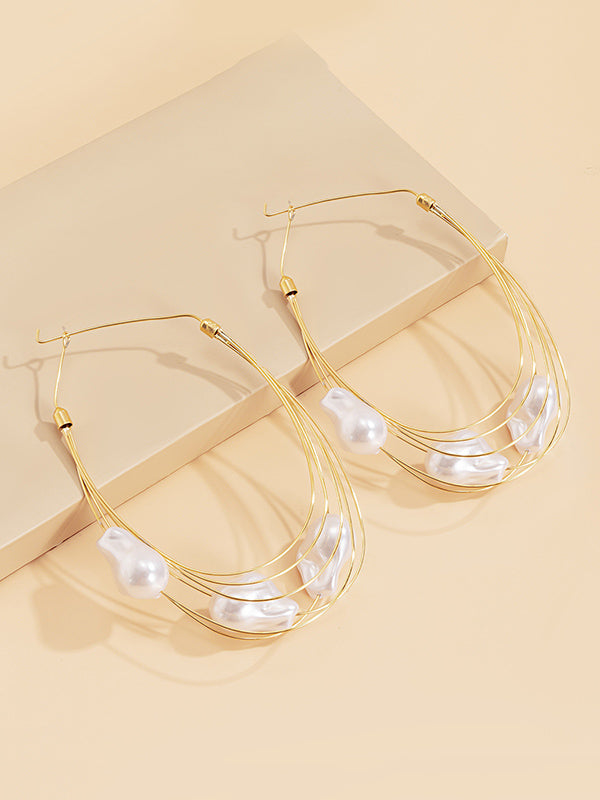 Normcore Tasseled Pearl Earrings