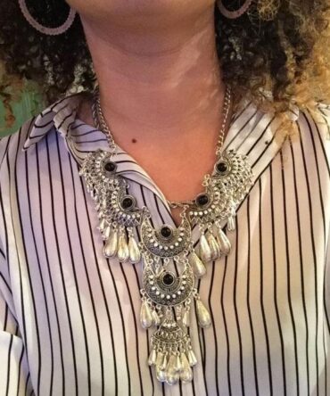 Retro Hollow Necklace Earrings Set