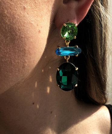 Original Statement Contrast Color Earrings